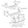 Suction Cup Shower Shelf Bathroom Storage Holder Wall Shelf Shower Basket for Shampoo Convenient Use Shower Basket