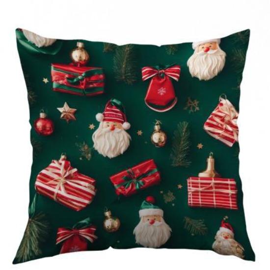 Christmas Pillow Cover Holiday Decoration Realistic Sofa Cushion Cover Bedroom Pillow