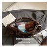 Trendsetting Matte Suede Rivet Motorcycle-Style Retro Crossbody Bag 2025: Large Capacity Handbag