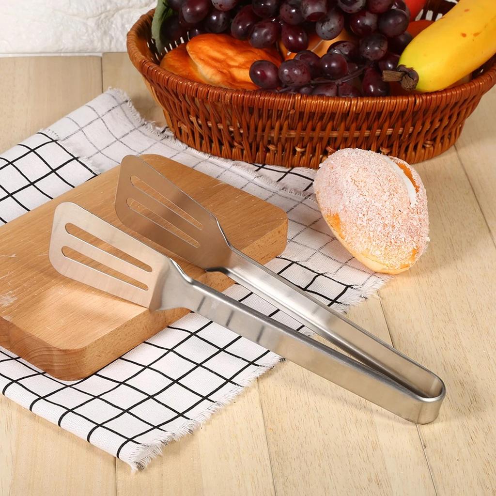 Robuste Edelstahl-Servierzangen Rostfrei Wiederverwendbare Küchenzangen zum Kochen BBQ