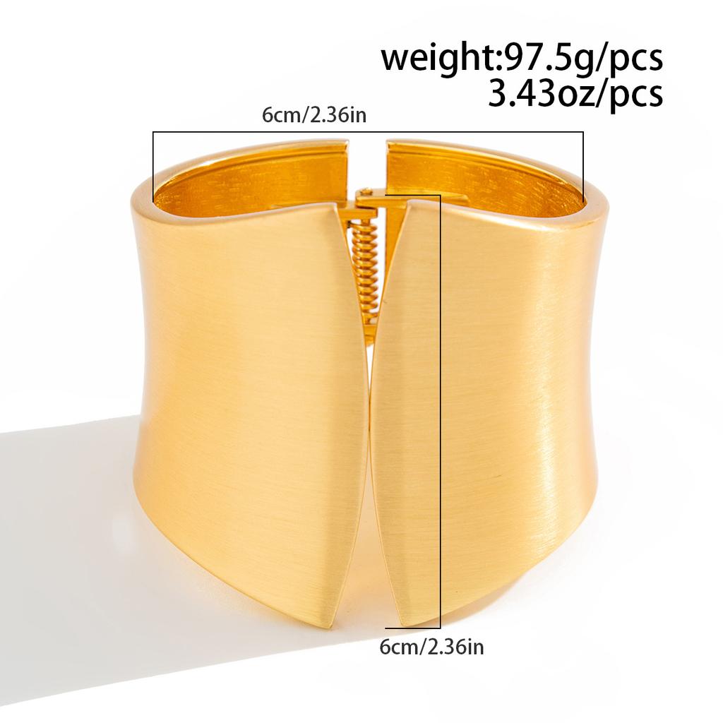 Design Sense Irregular Metal Wide Bracelet Bracelet Exaggerated Punk Glossy Spring Bracelet Female