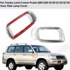 For Toyota Land Cruiser Prado FJ80 FJ90 FJ100 FJ120 FJ150 Car Chrome Accessories Plated Door Side Lamp Cover Trim Paste Style