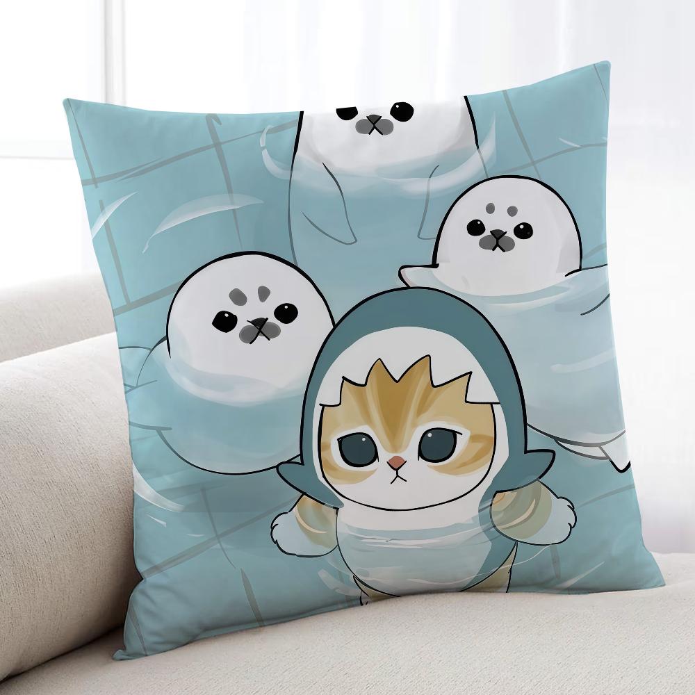 Cute MMofusandES cushion cover Home Bedding Sofa living Room pillowcase Simple Soft Skin Cushion Cover Party Gift