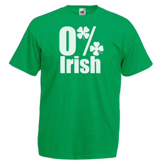 Adults 0 Irish Four Leaf Clover Ireland St Patricks Day Unisex Green TShirt 2XL