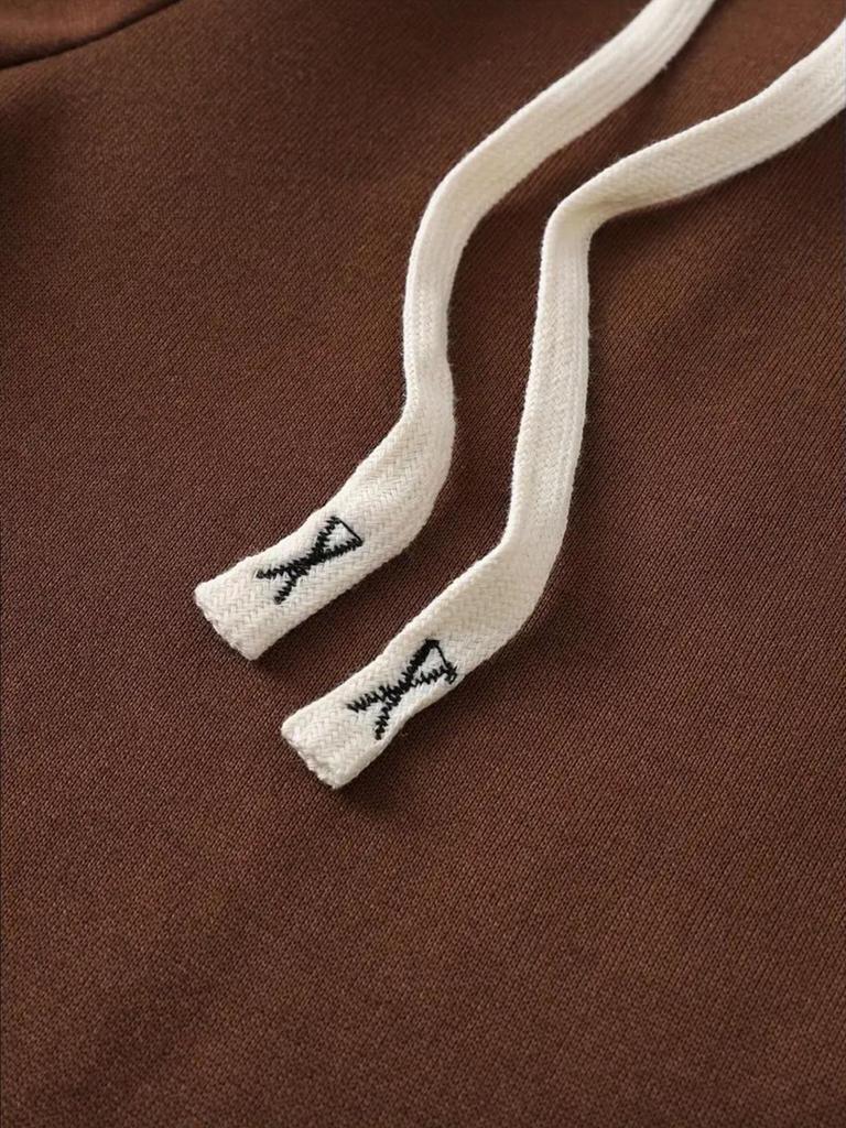 American Fleece-Lined Warm Straight-Leg Sweatpants – Trendy, Loose, Solid Color Casual Pants for Autumn & Winter