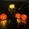 Halloween Pumpkin Candlestick Resin Ornament Desktop Atmosphere Decoration Holiday Gifts