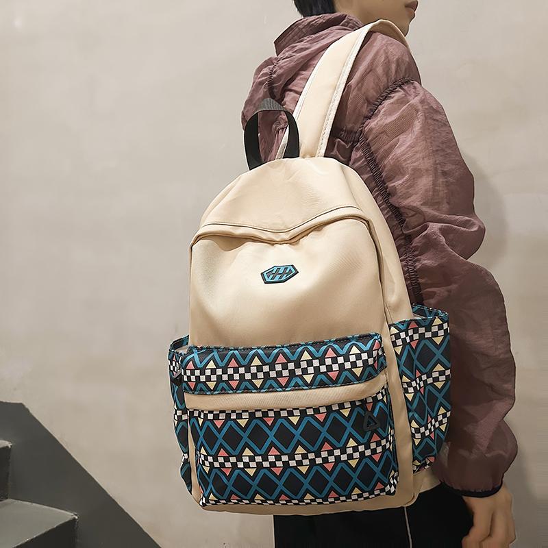Men Waterproof Backpack Women Printed Travel Backpack Large Capacity Student School Bag