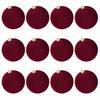 12 Pcs Velvet Christmas Ball Ornaments 2.4 Inches Flocked Shatterproof Plastic Balls Xmas Tree Hanging Decorations for Holiday Party Home Decor