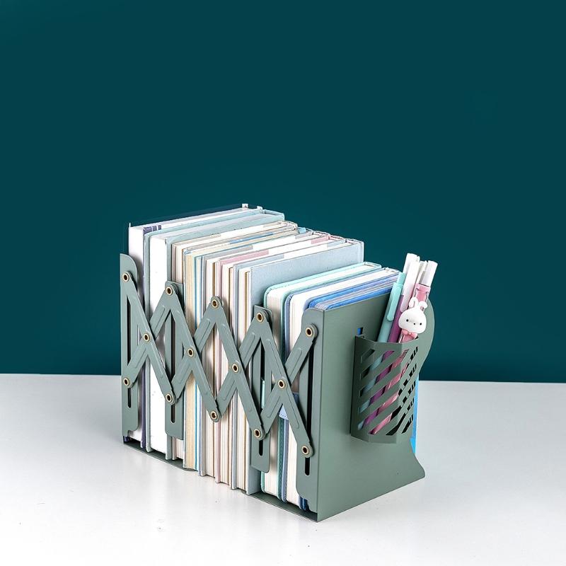 Decorative Adjustable Bookends for Heavy Books Anti-Slip Metal Book Stoppers Holders for Bookcase Bookshelves