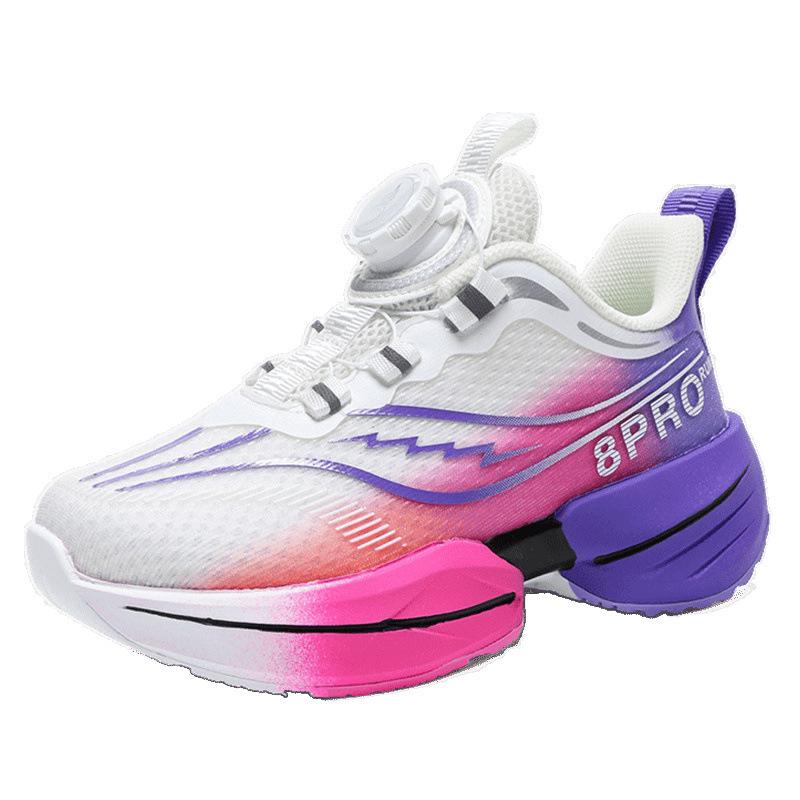 Classmate Girls 2025 New Spring Children's Red Rabbit 8por Sneakers Older Children's Mesh Running Basketball Shoes Girls