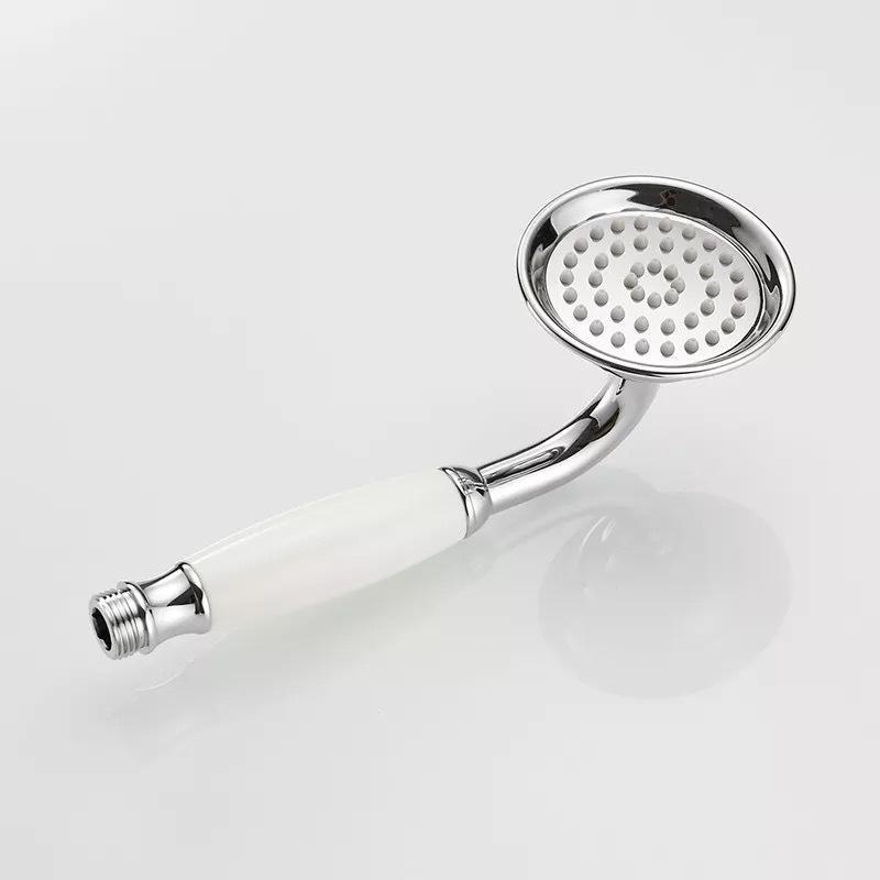 Rose Gold Stainless Steel European-Style Handheld Shower Head with Antique Black Finish