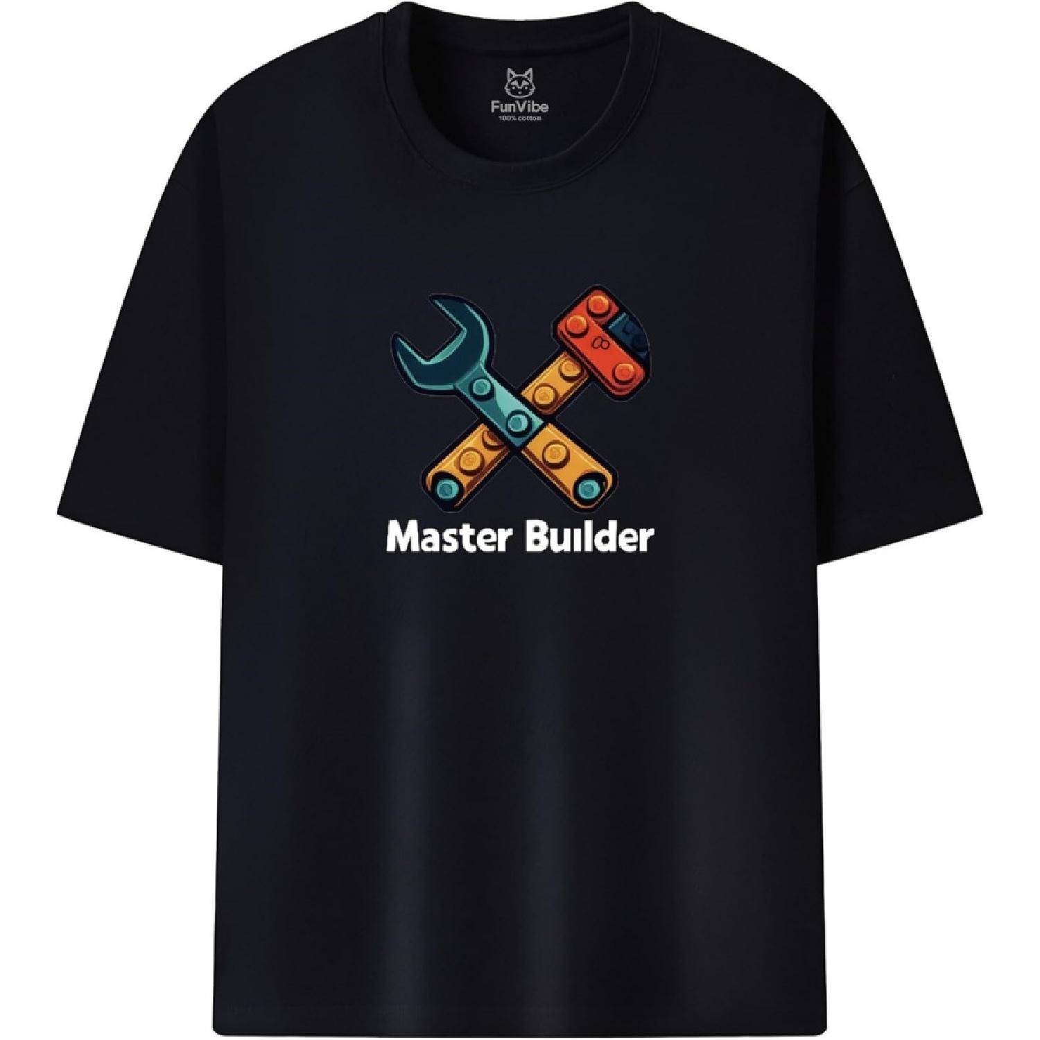 Fun Vibe Master Builder Graphic T-Shirt 100% Cotton XXXXXL разноцветный