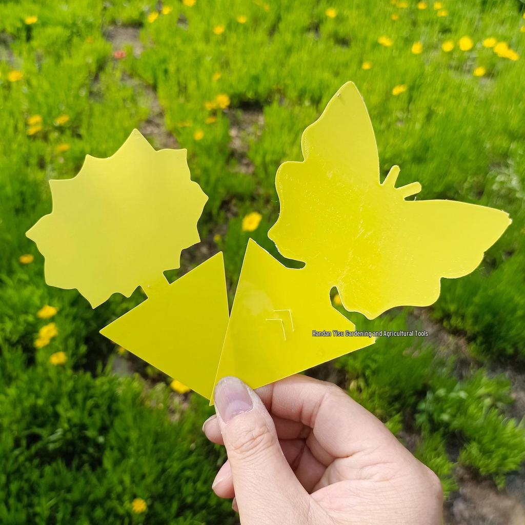 Sun Butterfly Double-Sided Yellow Insect Trap: Sticky Lure Board for Flies & Insects