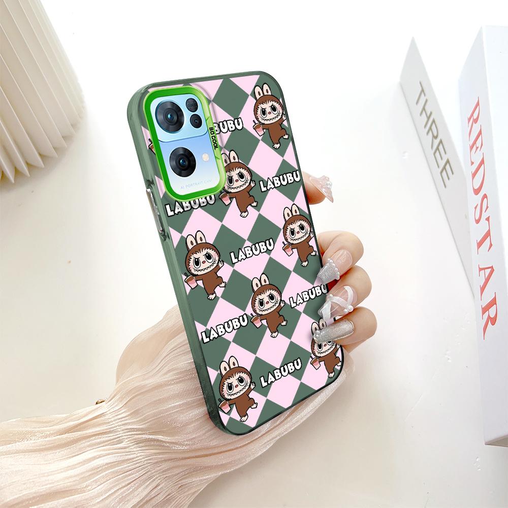 Malovaný vzor Barevný Stříbrný Oboustranný Tvrdý Kryt Nárazuvzdorný Proti pádu Pouzdro na telefon pro OnePlus OPPO Reno Realme