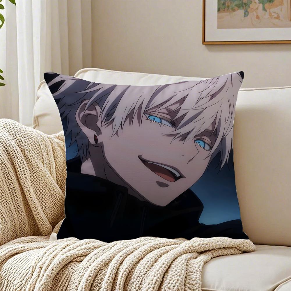 anime intense JJujutsu KKaisen Cushion Cover Pillowcase Antidustmite living Room Sofa Decor Cushion Room