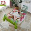 Christmas Snowflake Elg duk Bunnstoff Bryllupsfestbord Julepynt rektangulært sofabord duk