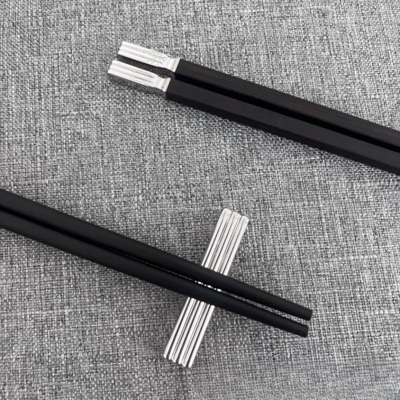 Nordic Stainless Steel Ebony Chopsticks