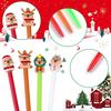 4Pcs Christmas Gel Ink Pens Cartoon Snowman Deer Design Smooth Writing Comfortable Grip Kids Pens Christmas Party Favors
