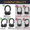 SOULWIT Ear Pads for Jabra Evolve2 65, Evolve2 40, Elite 45h - Cushioned - Black