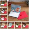 Handwriting Merry Christmas 3D Cards Christmas Tree New Year Greeting Cards  Party Accessories