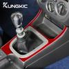 For Subaru Impreza WRX STI 2002-2004 Manual Gear Shift Panel Cover Soft Carbon Fiber Sticker Car Interior Trim Accessories Kit.