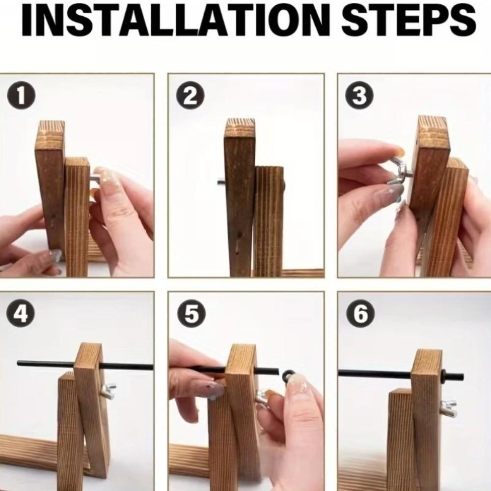 Handmade Yarn Ball Stand Rotating Yarn Spool Organizer Wire Winding Rack  Knitting Crafts