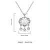 925 Sterling Silver Fashion Classic Auspicious Cloud Bell White Jade Safety Lock Pendant Necklace Birthday Anniversary Gift