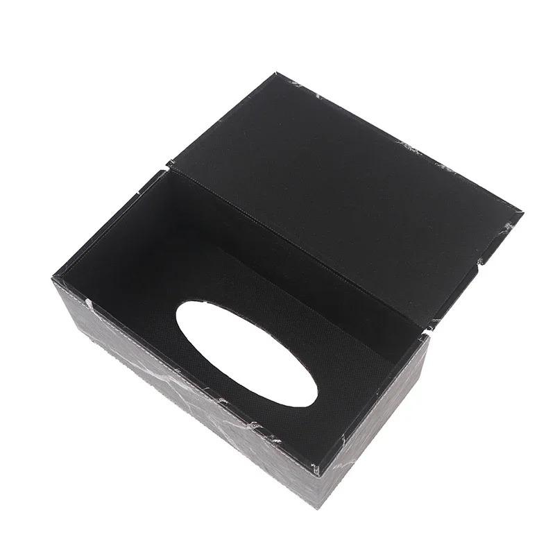 Nordic Marbling Leather Tissue Boxs Living Room Bedroom Desktop Tissue Holder Bathroom Draw Paper Storage Box Home Decoration