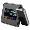 Digital LED Weather Forecast Projector Calendar Humidity Display Alarm Clock(Black)