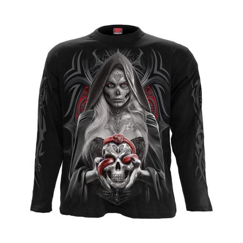 Spiral Direct Unisex Adult High Priestess Back & Sleeve Print Long-Sleeved T-Shirt