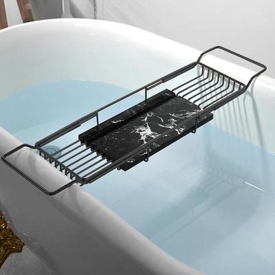 Schwarz & Gold Marmor Edelstahl Badewannen Organizer & Einhängewanne