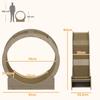 PawHut Cat Exercise Wheel Cat Running Wheel Secure Brake and Quiet Removable Scratching Mat 91cm Brown