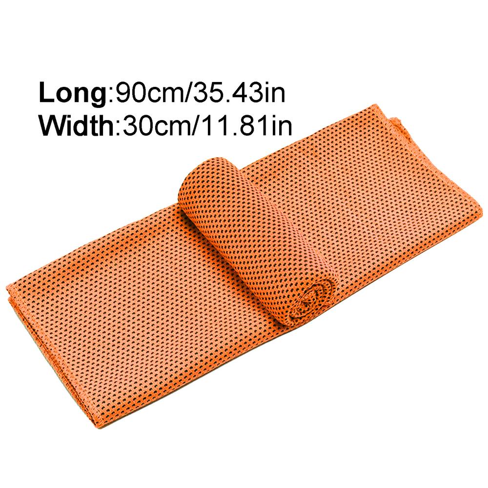 Cooling Towels Sports Outdoor Cooling Fitness Towel Instant Relief Microfiber Cool Towels Chilling Neck Wrap Ice Cold Rags оранжевый