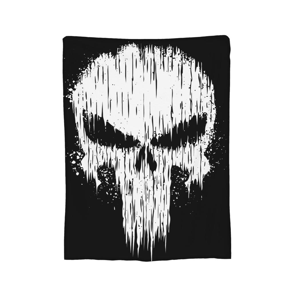 Punishers American Flag United States USA Blanket Cover Fleece Soft Throw Blanket for Bedroom Sofa Bedroom Quilt