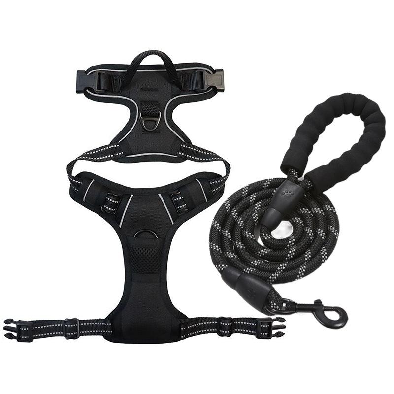 Dog Harness No Pull Breathable Reflective Dog Harness Vest with Handle For Small Large Dogs Outdoor walking Training Supplies