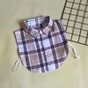 Plaid Women Shirt False Collars White  Removable Lapel Collars For Women Fake Collar Women Detachable Collars Nep Kraagie