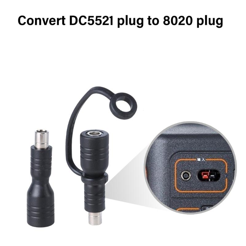Power Plug Adapter 8x2mm Male to 5.5mmx2.1mm Female Connectors Transfer Converter Adapter for Photography Equipment