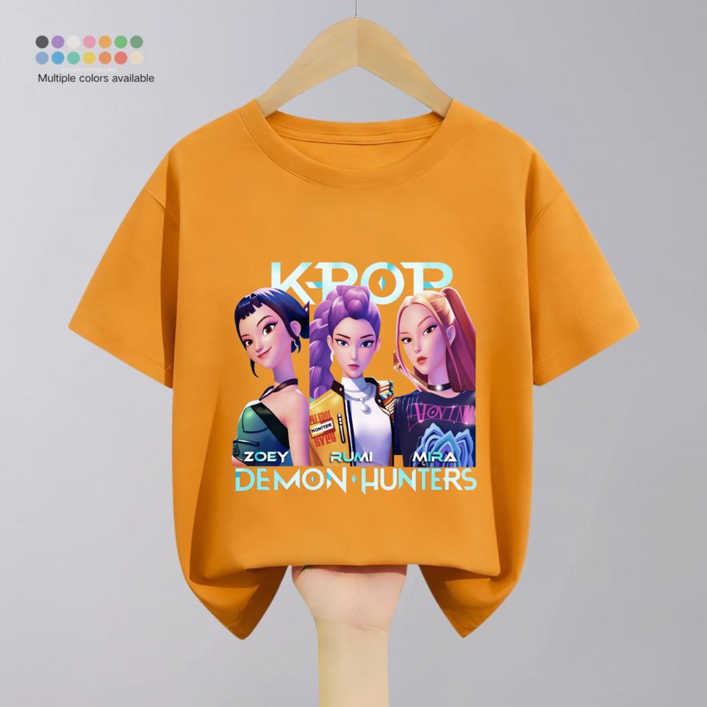Kpop lovci démonů Dětské oblečení Trička Letní Nová móda Populární Top s krátkým rukávem Tričko Dětské oblečení Ležérní trička