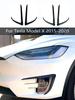 For Tesla Model X 2015-2020 Car Front Bumper Splitter Spoiler Covers Trim Fog Lights Eyebrow Wind Knife Car Interior Accessories