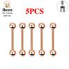 5/10PCS G23 Titanium Piercing Long Industrial Barbell Ring Tongue Nipple Bar 14G 16G Internal Thread Ear Cartilage Body Jewelry