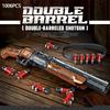 1006 pçs modelo de arma de espingarda de cano duplo blocos de construção arma clássica militar com cinto de bala tijolos brinquedo crianças presentes de natal