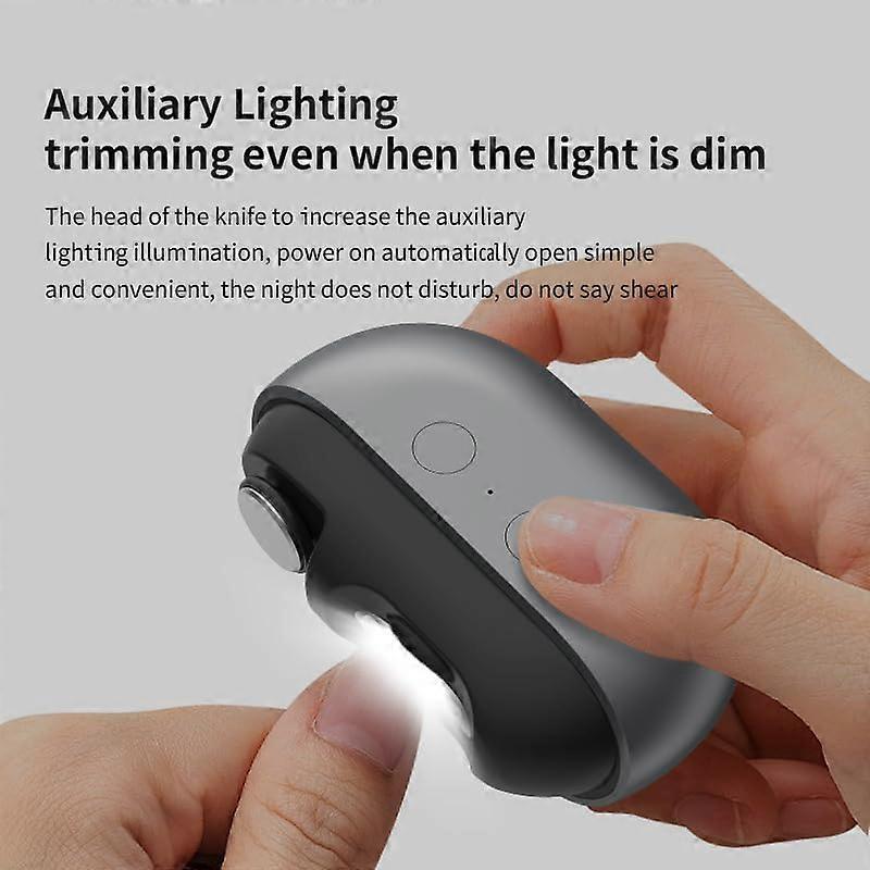 Easyclip Elektrische Nagelschere, 2 Geschwindigkeiten Automatischer Nageltrimmer mit LED-Licht & Clip-Aufbewahrung, für Kinder, Erwachsene & Senioren