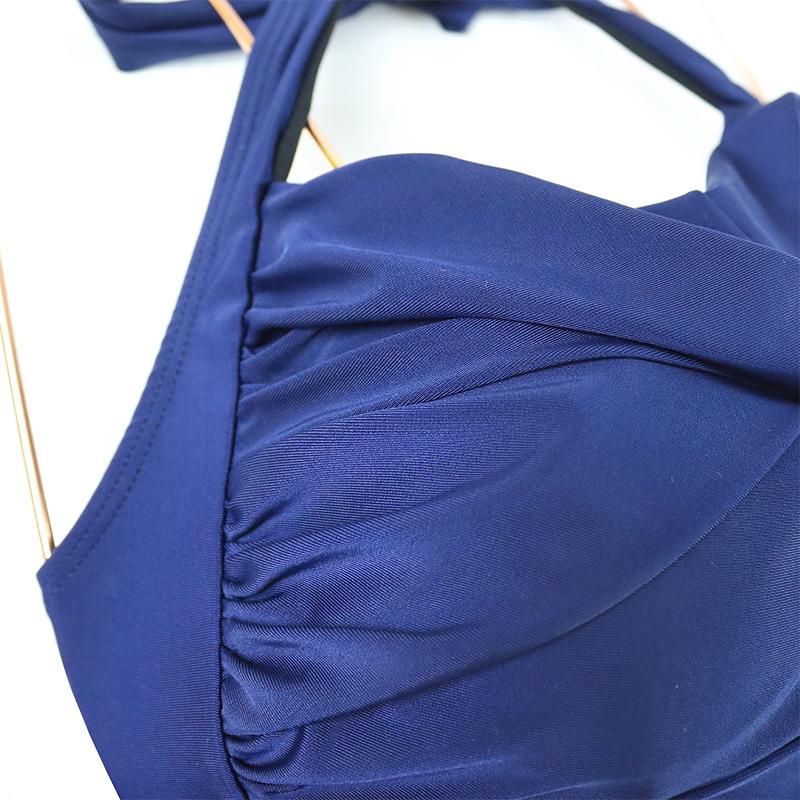 Women's Swimsuit Female Conservative Cover Belly Thin One-piece Sports Flat Corner Large Size Spa Swimsuit