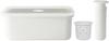 Fuji Enamel Pickling Container, 2.8L, White, with Vacuum Pump, NK-210Q.W