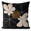 Office Living Room Home Pillowcase Black and White Simple Abstract Pattern Pillowcase Car Ornaments