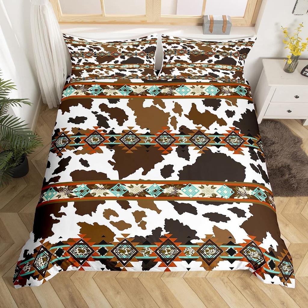 Bedding Set Digital Print Comfortable Duvet Cover for Home Bedroom Decoration, 1 Duvet Cover and 2pillowcase with Zippers