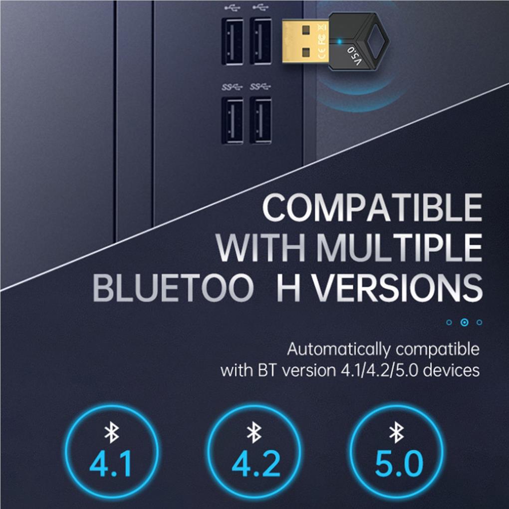 Bluetooth-kompatibel 5.0 USB-Adapter Professionell Tragbar Leicht Praktisch Tragbar Drahtlose Adapter PC