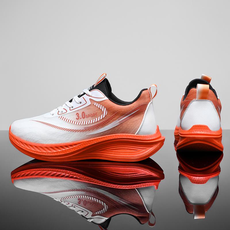 Men's Korean Breathable Light Casual Sneakers Four Seasons Outdoor Soft-sole Running Shoes Student Shock-absorbing Sports Shoes