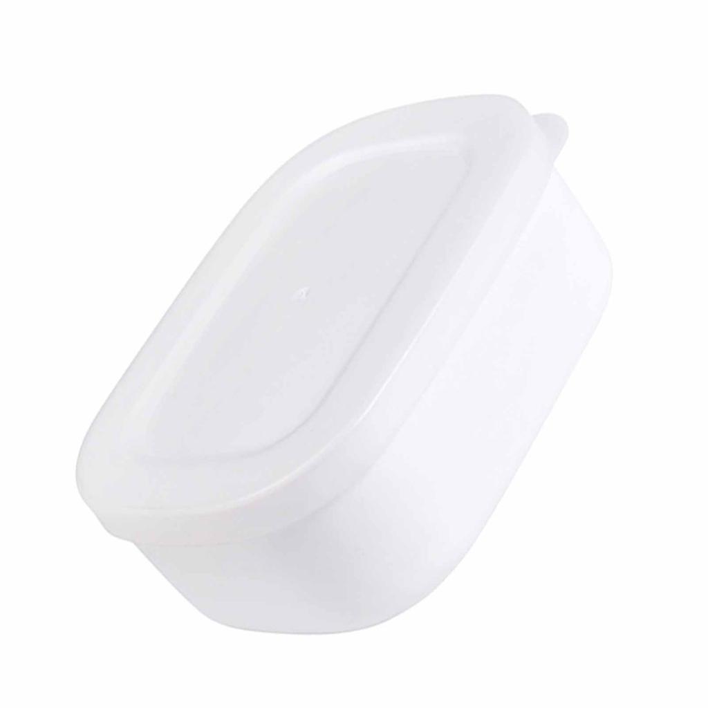 Food Storage Container Mini Lunch Case Portable Bento Box 280ml White for Office Students