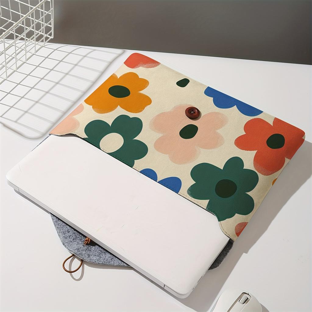 Colorful printed pattern laptop bag with soft laptop fabric cover, suitable for laptop soft cover storage and tablet storage bag